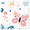 Butterfly Garden, Crystal - Twist&Fit Roman Blind